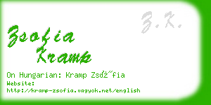 zsofia kramp business card